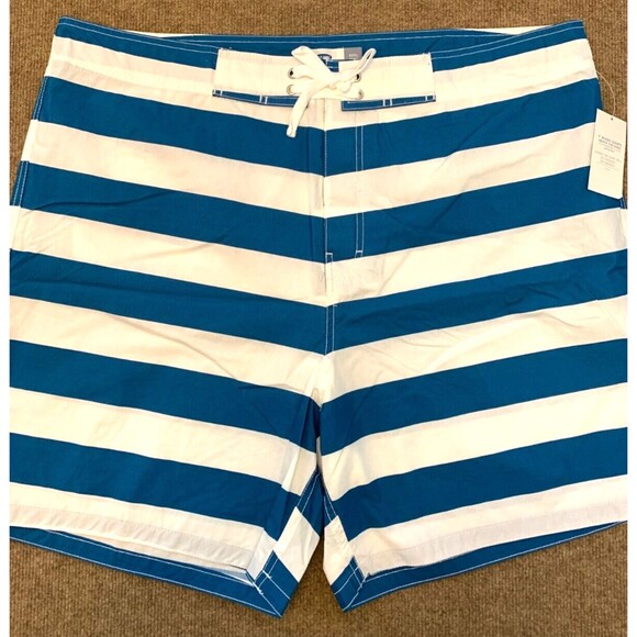 Old Navy Board Shorts Mens 3XL Navy Stripe Swim Trunks Surf Unlined Beach - Picture 1 of 7